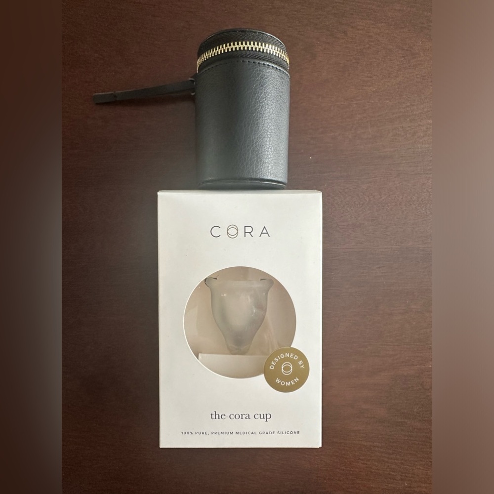 NEW Cora The Easy-Does-It Menstrual Cup - Size 1 - unopened with Storage Clutch